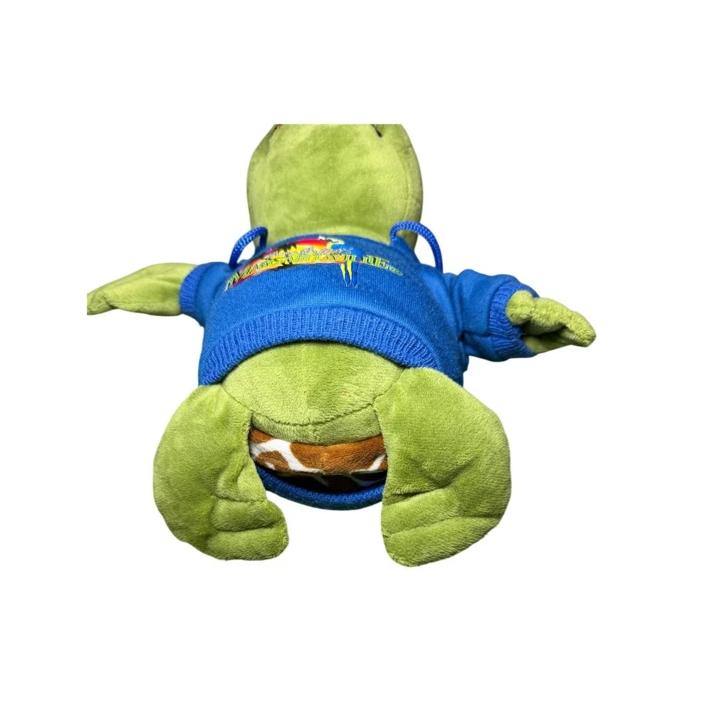 Margaritaville Plush Sea Turtle Unisex Small Green Excellent Blue Hoodie Logo